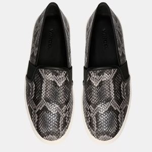 Vince. Snake-Effect Leather Blair-5 Sneakers 8.5